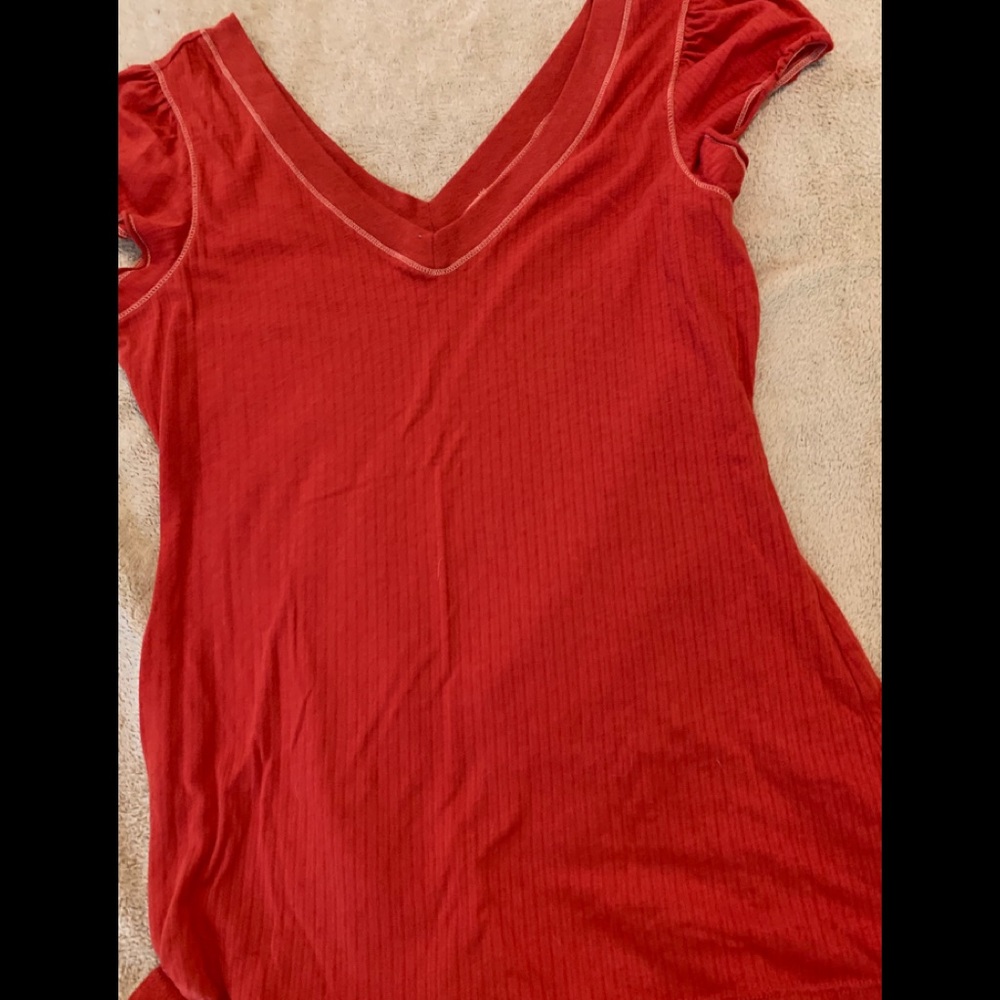 ☔️Burnt orange top by Self Esteem sz XL